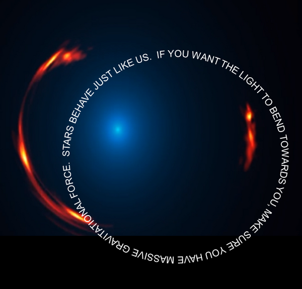 Light in arcs (and words in a circle)